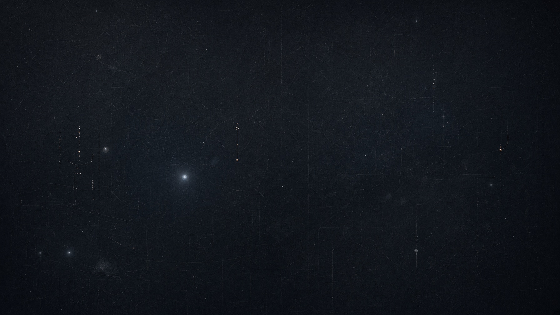 Generated interpretation of an ordered night field. Kosmos as arrangement, not an engine.