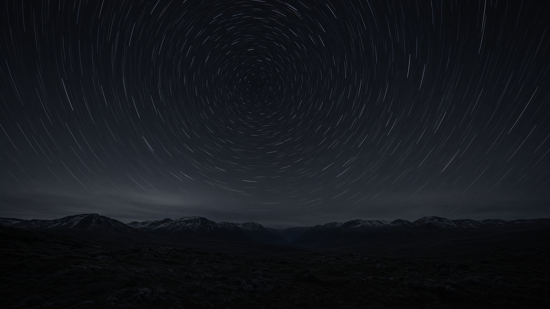 Generated interpretation of a northern night with a still point near the axis of rotation. Geometry in this epoch.
